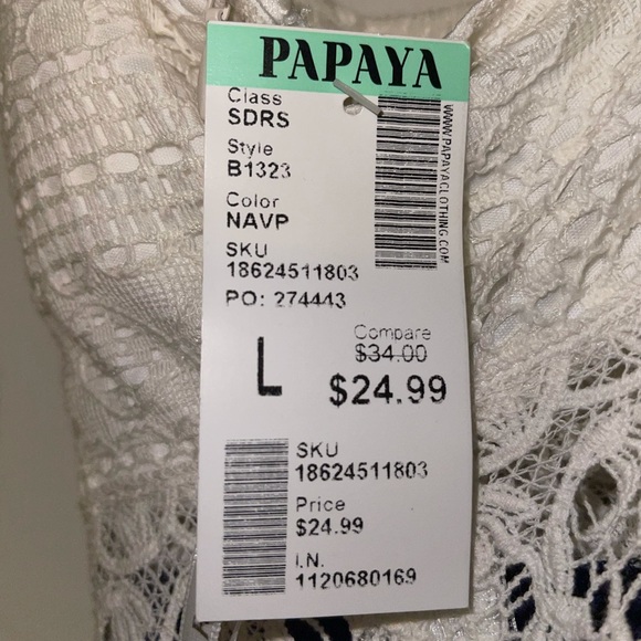 Formal/cute white/navy blue dress - Picture 7 of 7